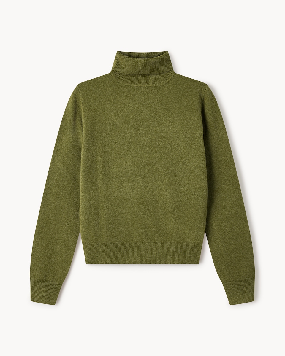 image 1 of F&F Roll Neck Jumper in Olive