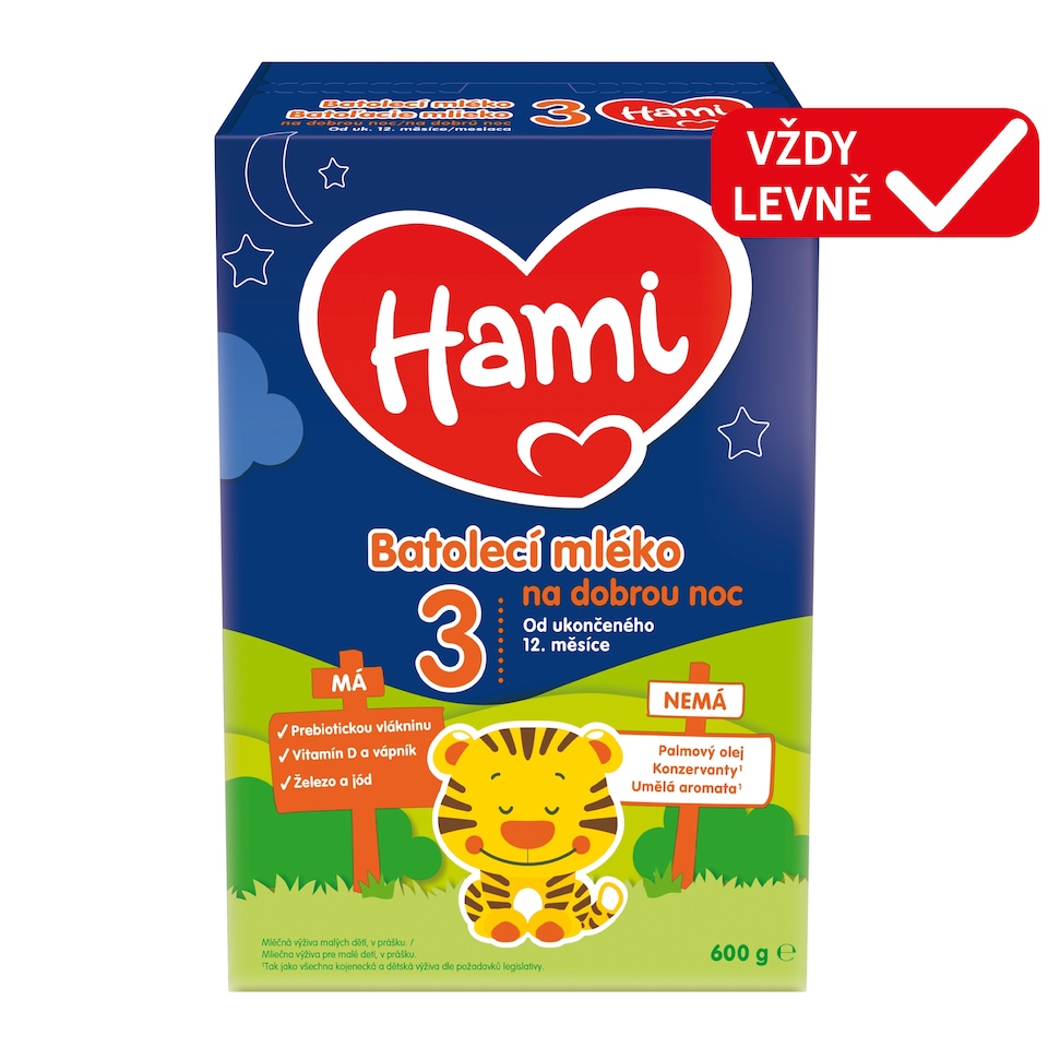 Obrázek 1 pro produkt HAMI 3 batolecí mléko na dobrou noc 600g