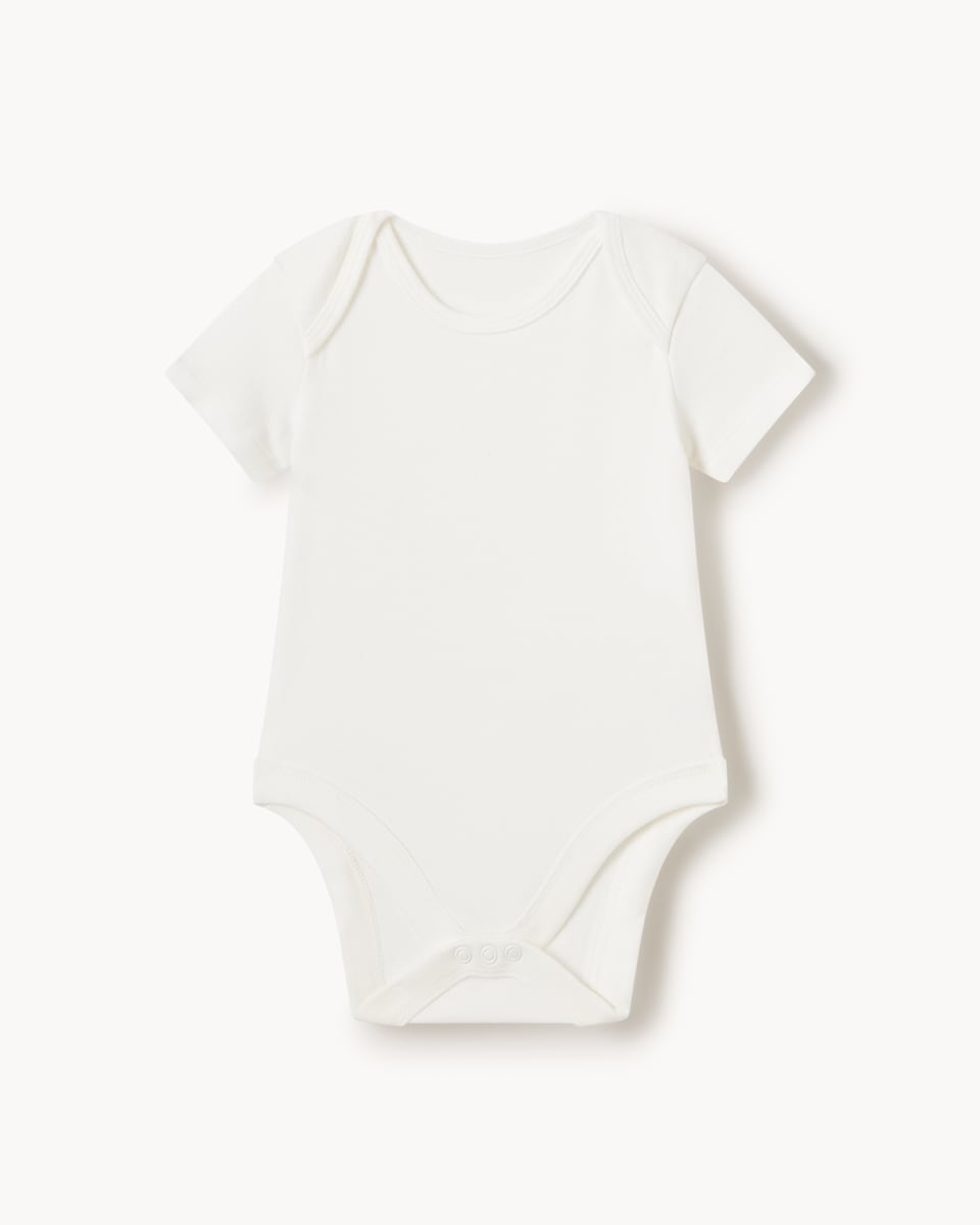 image 1 of F&F Baby 5-Pack Pure Cotton Christmas Short Sleeved Bodysuits in Red