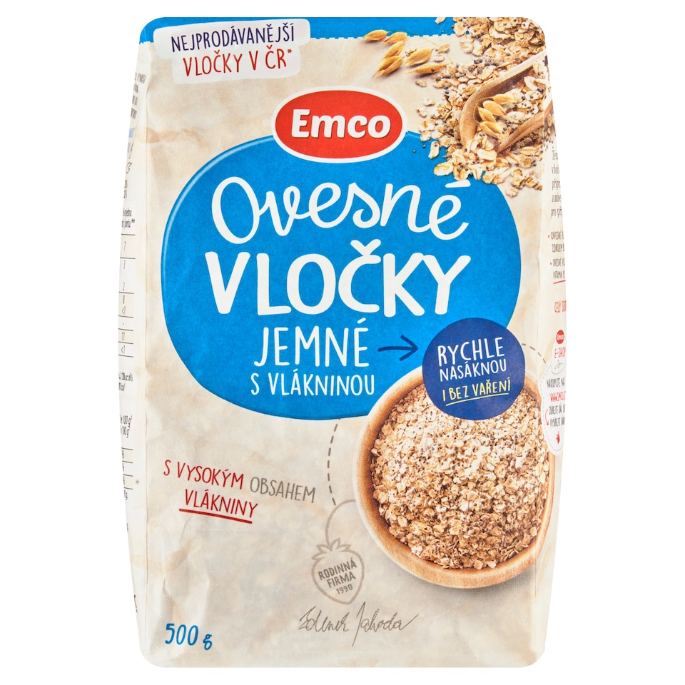 obrázok 1 z Emco Jemné ovsené vločky s vlákninou 500 g