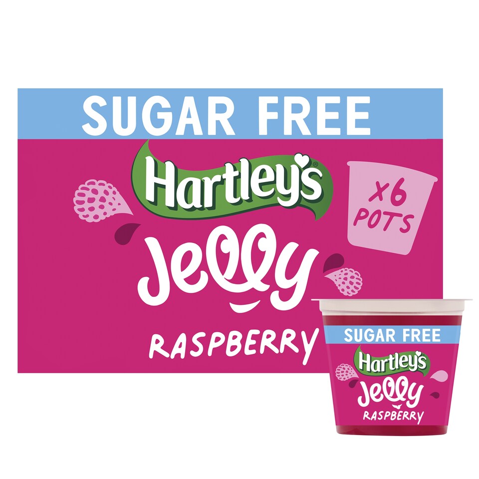 Hartleys No Added Sugar Raspberry 6 Pack Jelly 690G