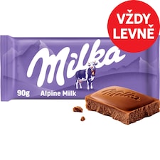 Milka čokoláda Mléčná z alpského mléka 90g