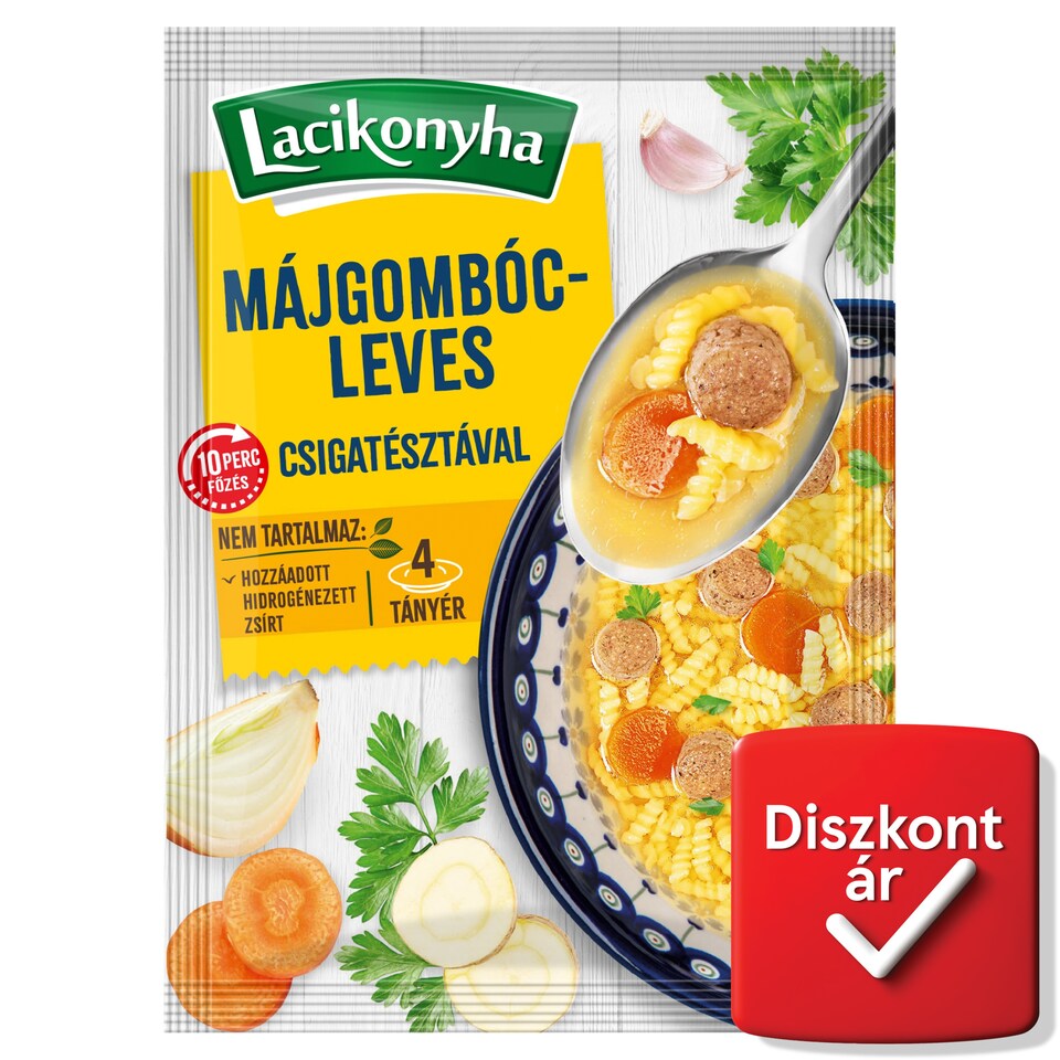 Lacikonyha májgombócleves csigatésztával 64 g  1. kép