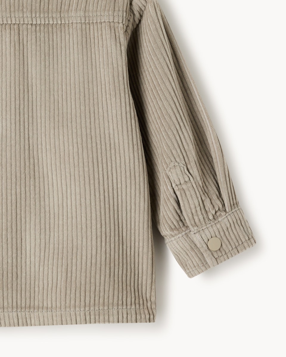 image 1 of F&F Boys Pure Cotton Corduroy Jacket and T-Shirt Set in Stone