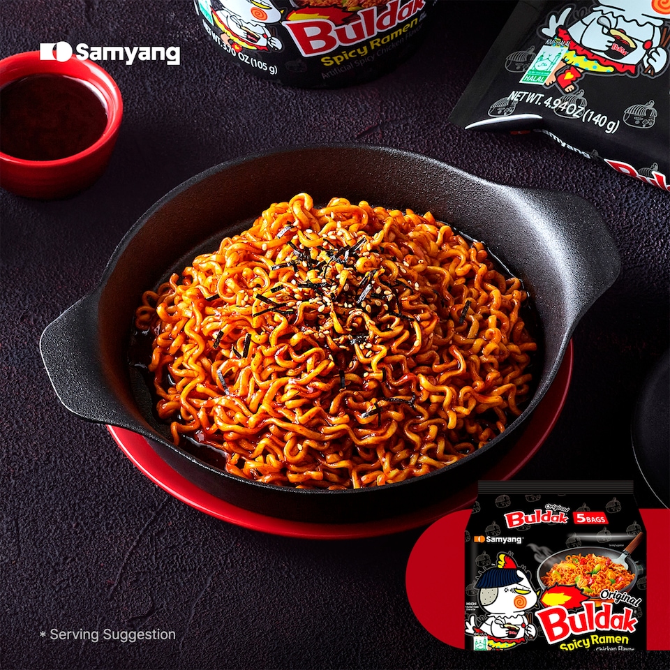 image 1 of Buldak Samyang Hot Chicken Flavour Ramen 5x140g