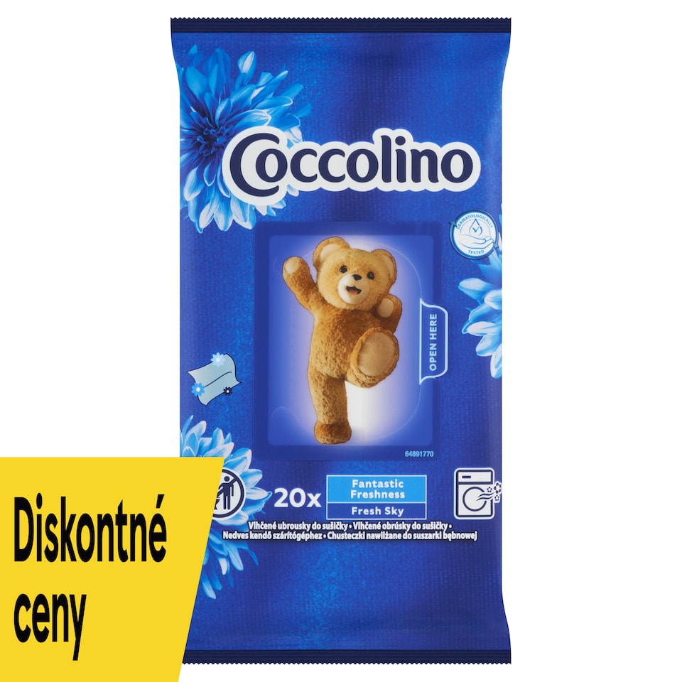 image 1 of Coccolino Fresh Sky Fantastic Freshness Scented Wipes for Dryer 20 pcs
