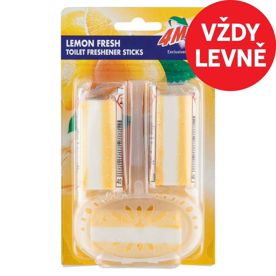 4MAX Lemon Fresh Toilet Block 3 x 40g (120g)