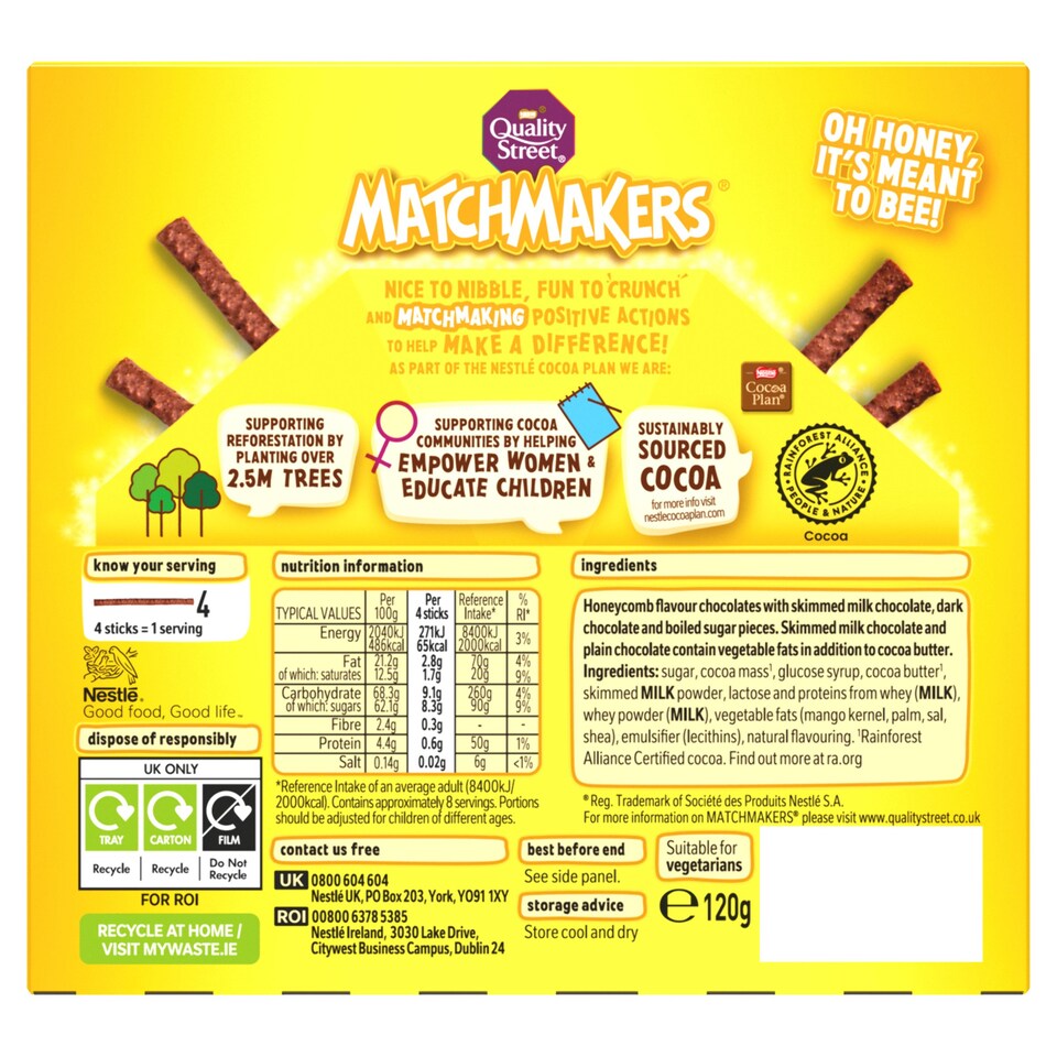 image 1 of Quality Street Matchmakers Honeycomb 120G