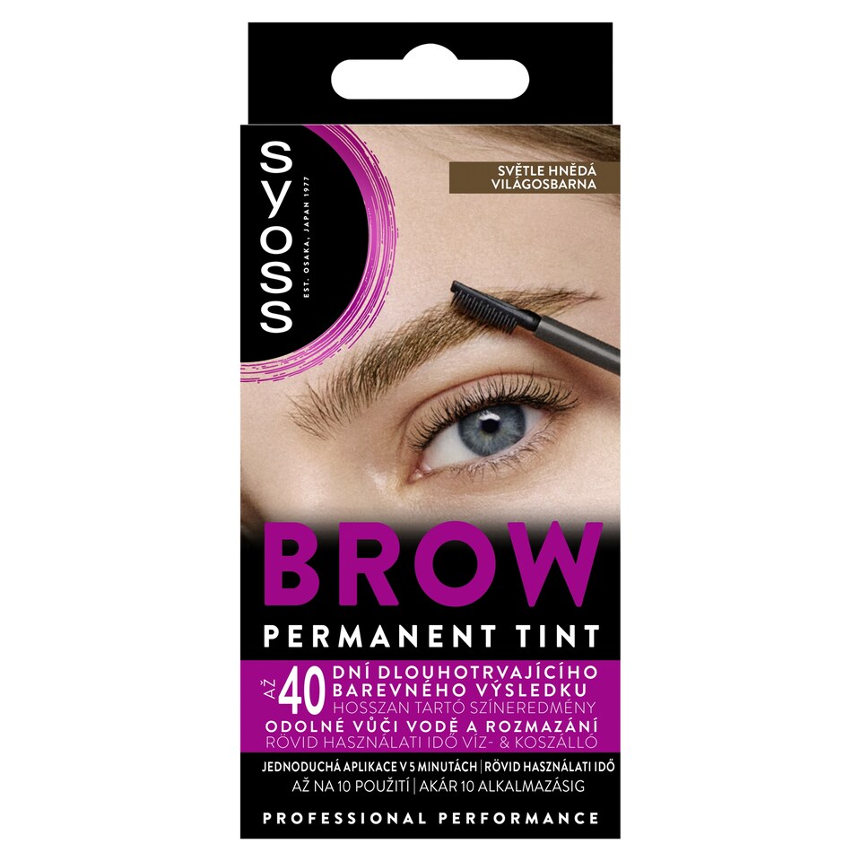 image 1 of Syoss Brow Tint Permanent Eyebrow Dye Light Brown
