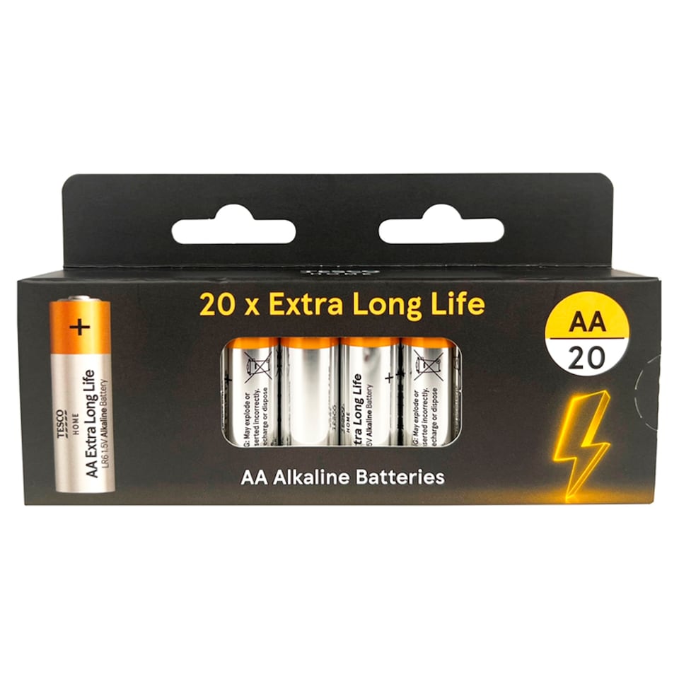Tesco Extra Long Life AA 20pk