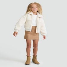 F&F Girls Faux Suede Mini Skirt in Brown