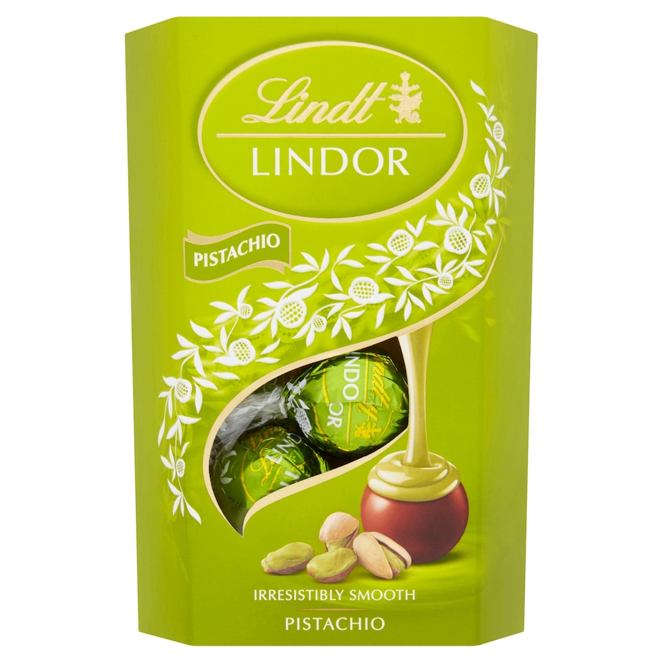 Lindt Lindor Milk Chocolate with Soft Melting Pistachio Cream Filling 200 g