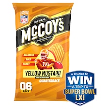 McCoy's Yellow Mustard Multipack Crisps 6x25g