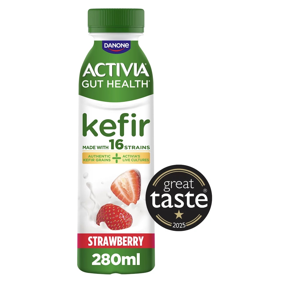 image 1 of Activia Kefir Strawberry Gut Health Yoghurt Drink 280ml