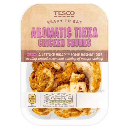 Tesco Ready To Eat Tikka Chicken Breast Pieces 180G