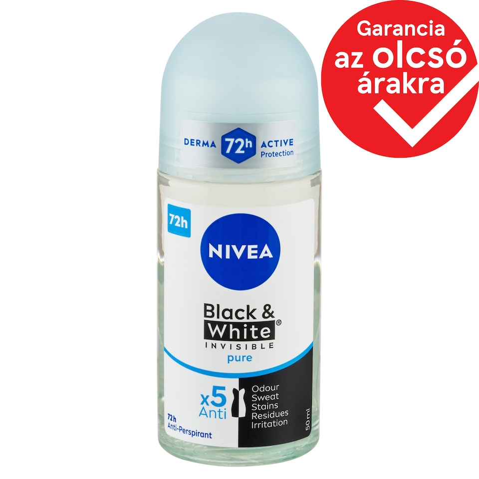 NIVEA Black & White Invisible Pure izzadásgátló 50 ml