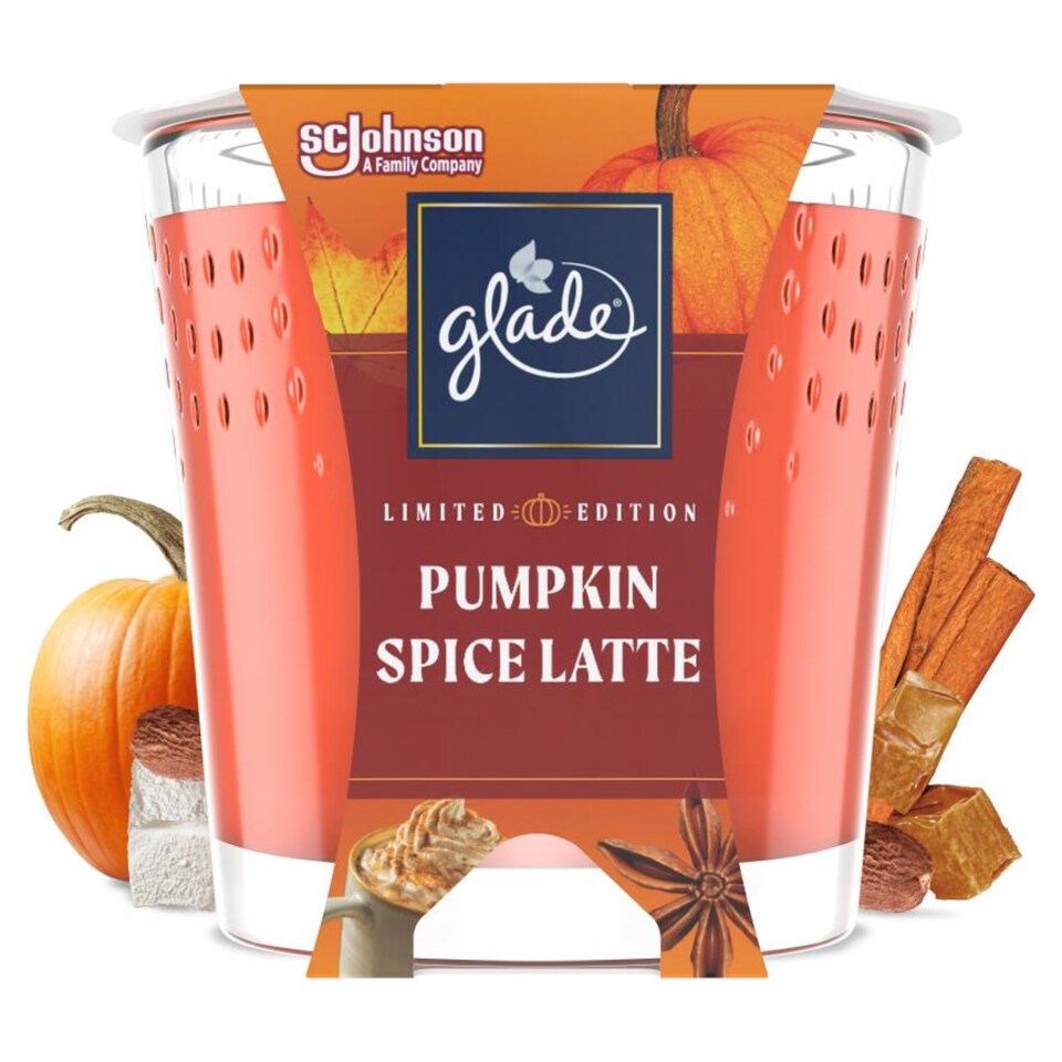 Glade Pumpkin Spice Latte Candle 129G Tesco Groceries
