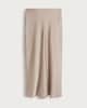 image 5 of F&F Satin Slip Midi Skirt in Stone