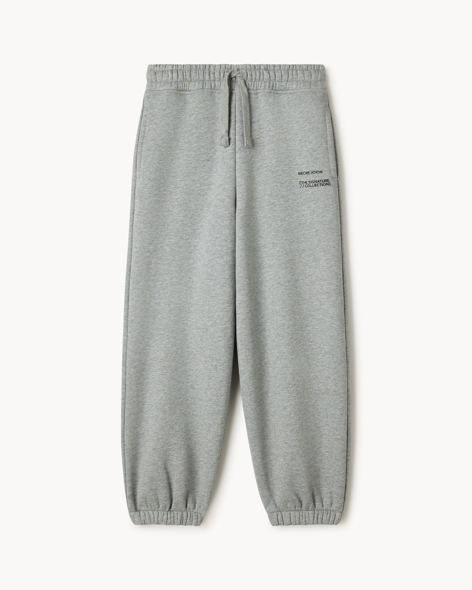image 1 of F&F Boys Cotton Rich Slogan Joggers in Grey Marl