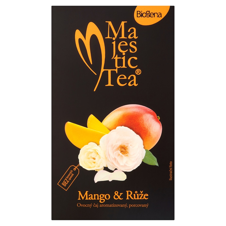 Obrázek 1 pro produkt Biogena Majestic Tea Mango & růže ovocný čaj aromatizovaný, porcovaný 20 x 2,5g