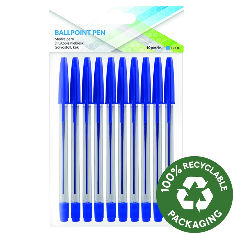 Blue Ballpoint Pens 10 pcs