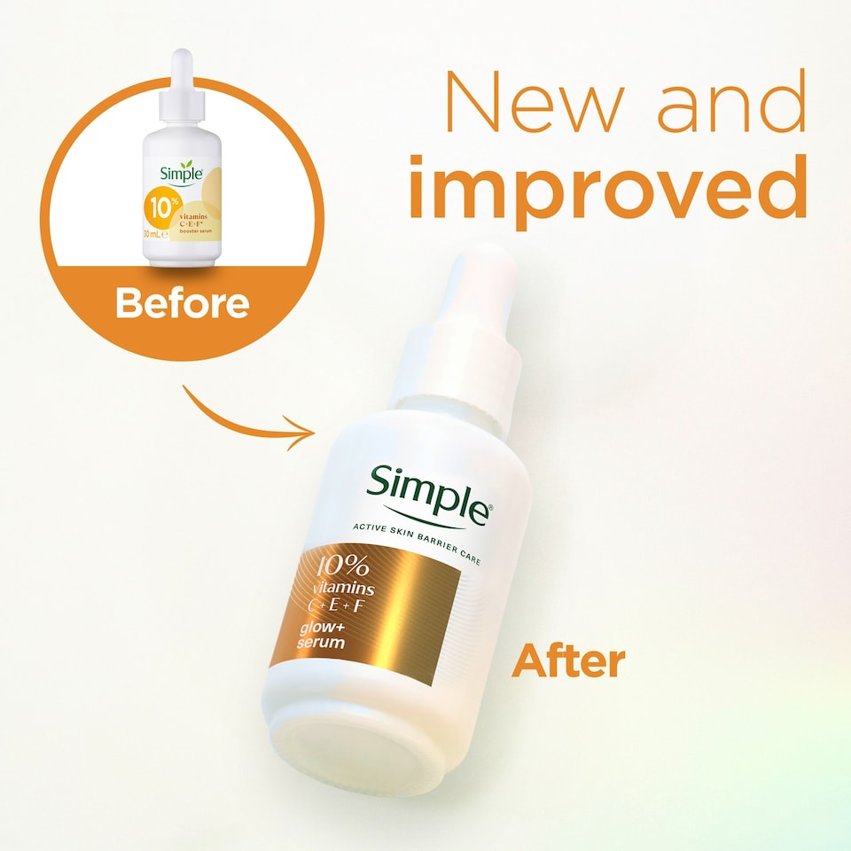 image 1 of Simple 10% Vitamins C+E+F Booster Face Serum 30Ml