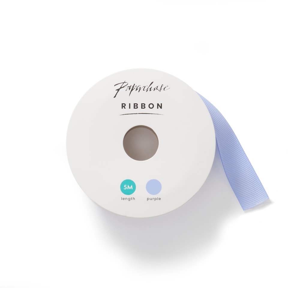Paperchase 5m Grosgrain Ribbon - Purple