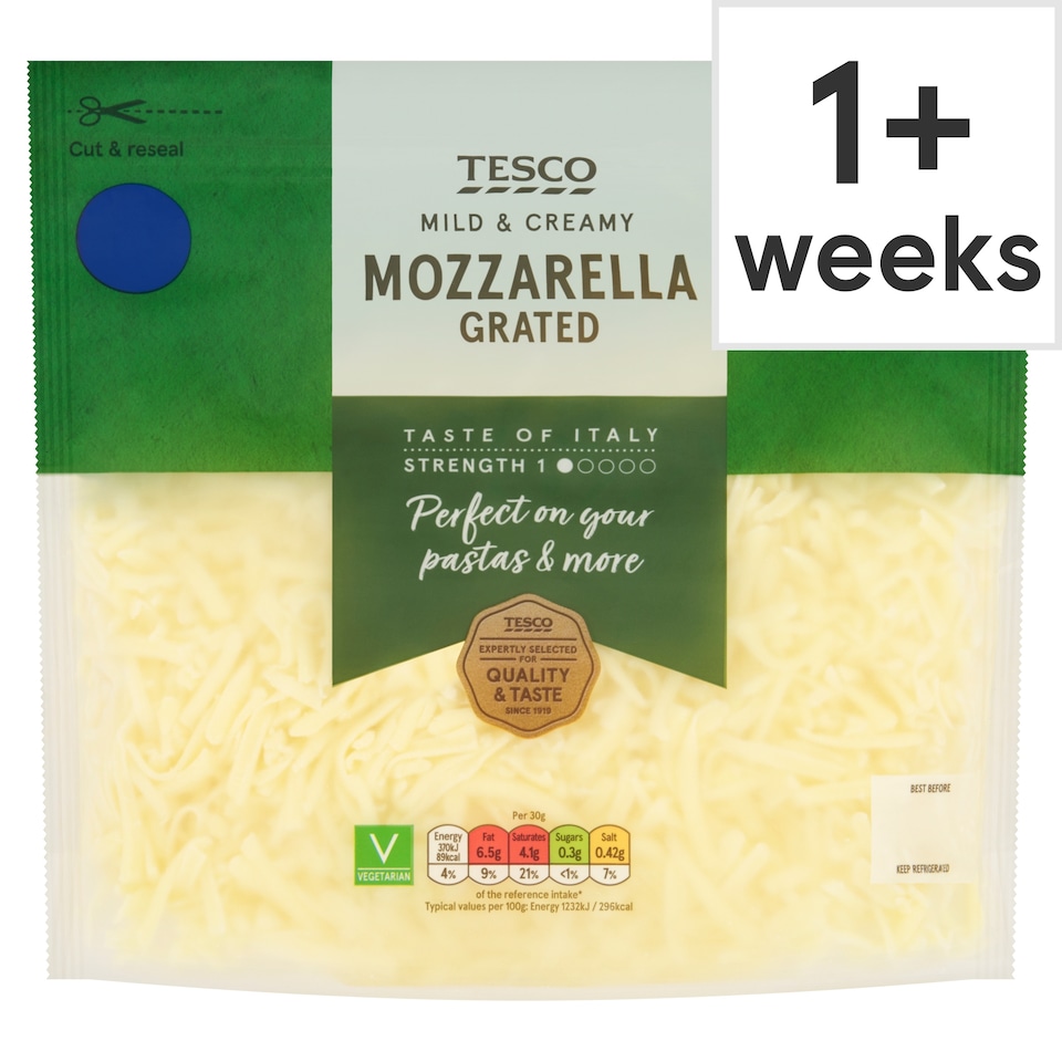 Tesco Mozzarella Grated 500g