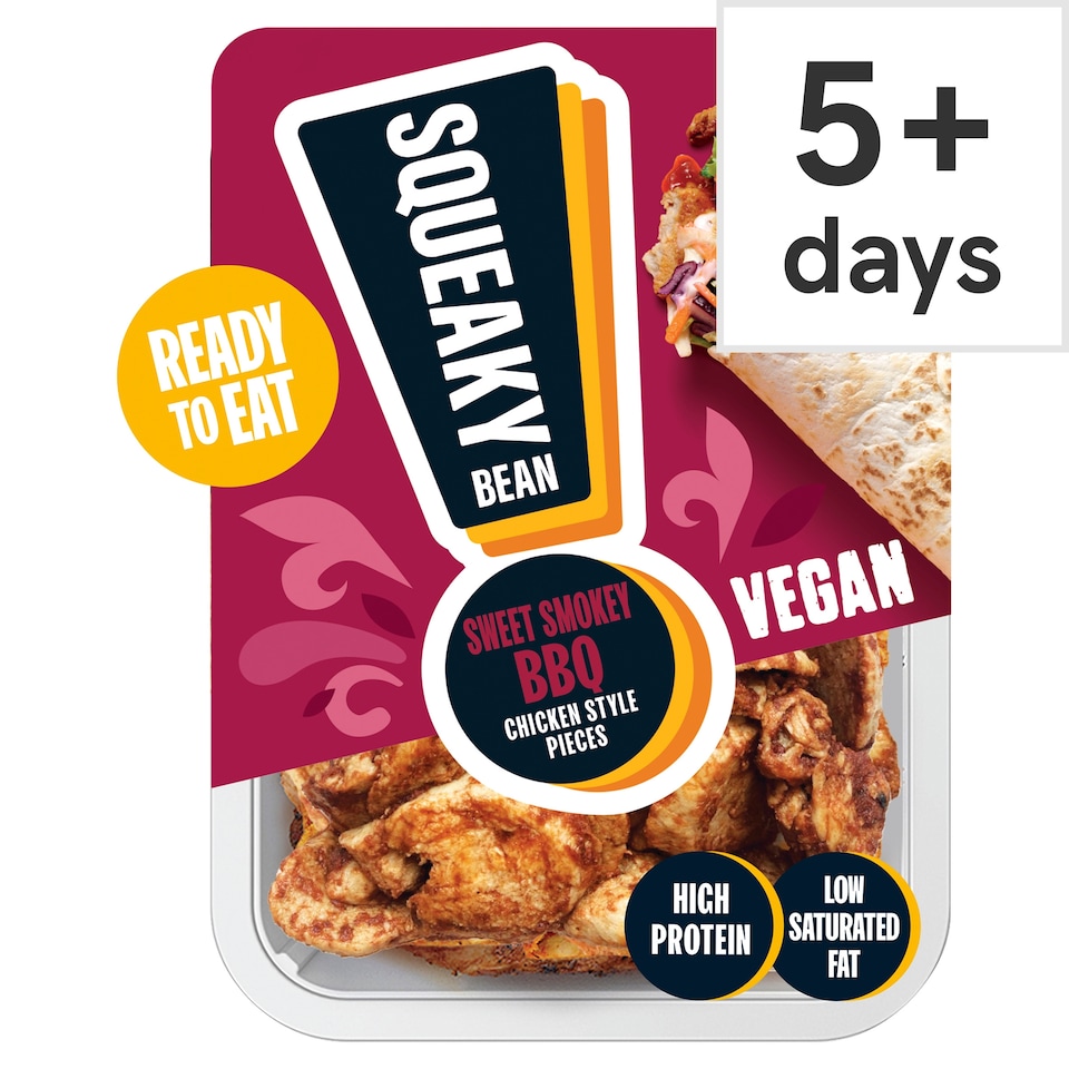 Squeaky Bean Ready To Eat Chicken Style Pieces - Sweet Smokey BBQ 130g