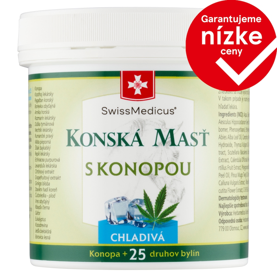 obrázok 1 z SwissMedicus Konská masť Chladivá s konopou 250 ml