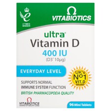 Vitabiotics Ultra Vitamin D 400 IU Tablets - 96s