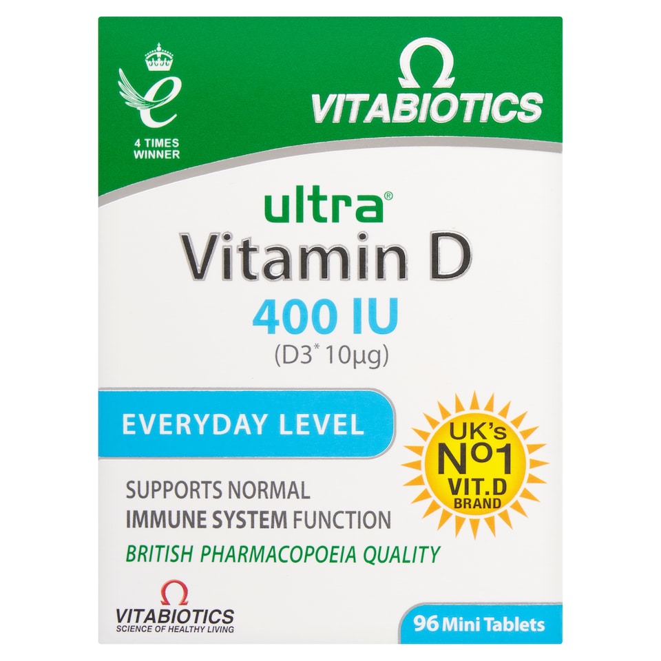 Vitabiotics Ultra Vitamin D 400 IU Tablets - 96s