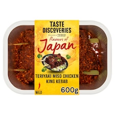Tesco Taste Discoveries Flavours of Japan Teriyaki Miso Chicken King Kebab 600g