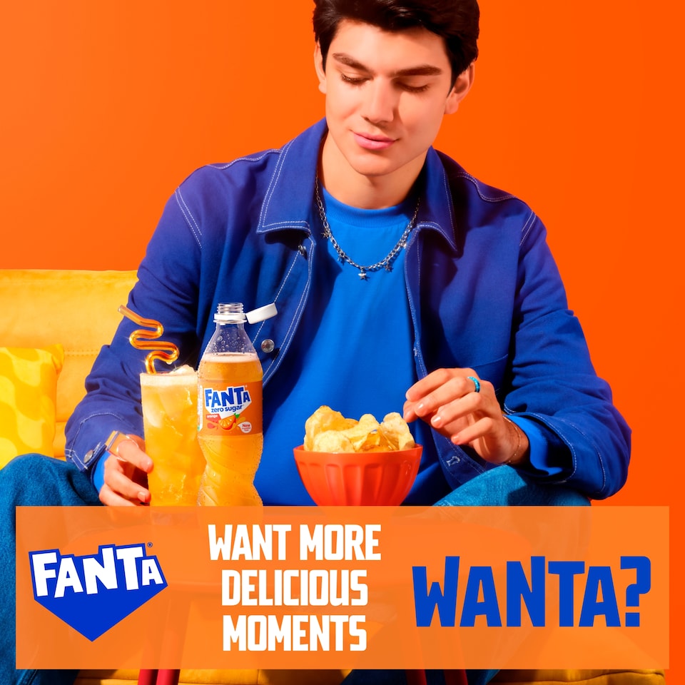 image 1 of Fanta Zero Sugar Orange 500ml