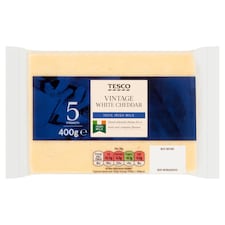 Tesco Vintage Irish White Cheddar 400G