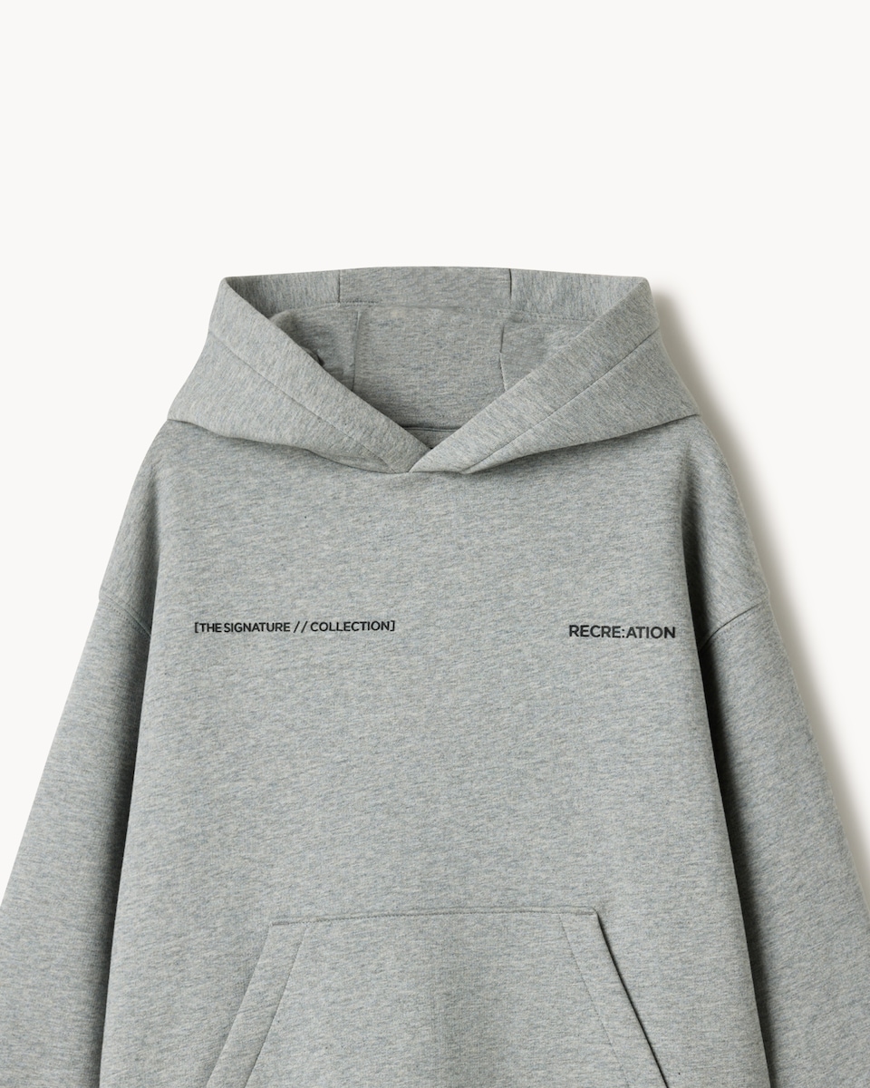 image 1 of F&F Boys Cotton Rich Slogan Hoodie in Grey Marl