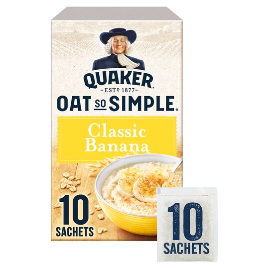 image 1 of Quaker Oat So Simple Banana Porridge 10 Sachets 348G