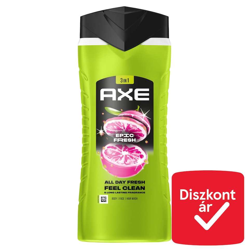 AXE Epic Fresh 3 in 1 tusfürdő testre, arcra, hajra 400 ml