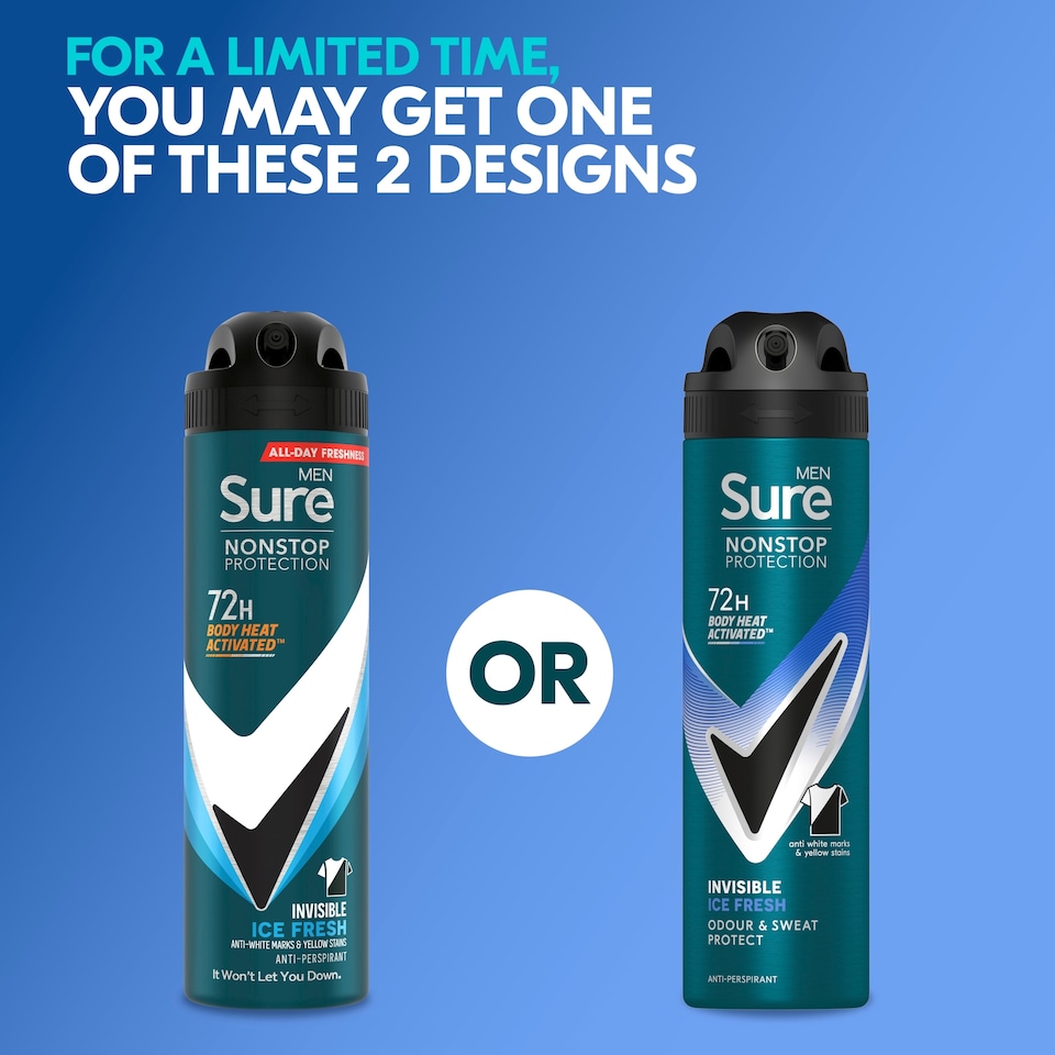 image 1 of Sure Men 72h Invisible Ice Fresh Antiperspirant Deodorant 150ml