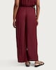 image 3 of F&F Satin Drawstring Co-ord Trousers in Burgundy