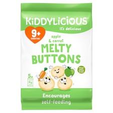 Kiddylicious Apple & Carrot Melty Buttons 5x6g
