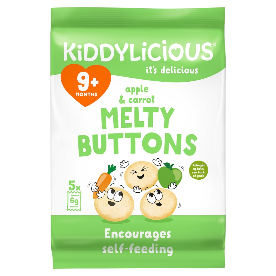 Kiddylicious Apple & Carrot Melty Buttons 5x6g
