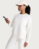 image 1 of F&F Active AFTERCLASS Ribbed Crew Neck Co-ord Sweatshirt in Cream