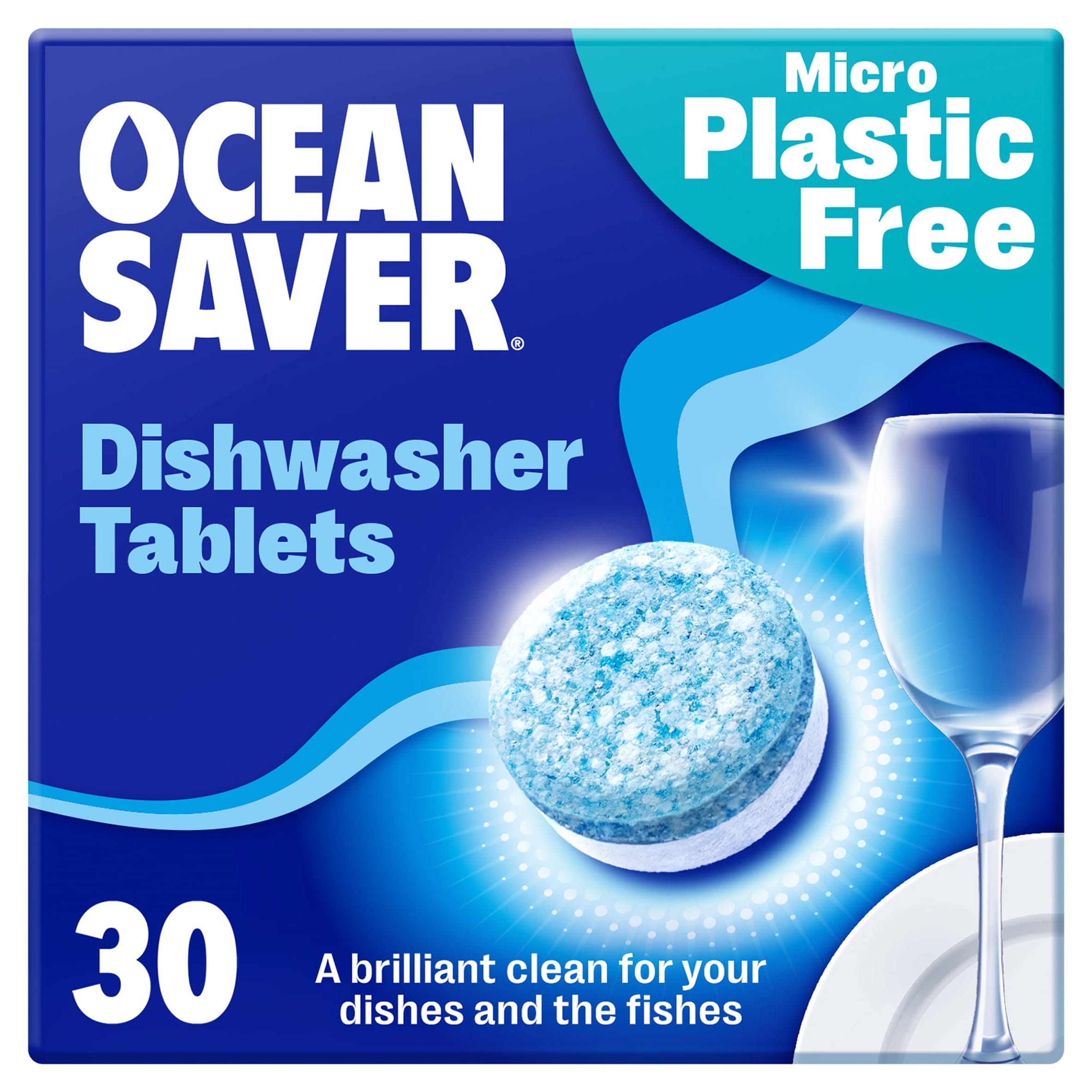 OceanSaver Plastic Free Eco Dishwasher Tablets 30 Pack 420g
