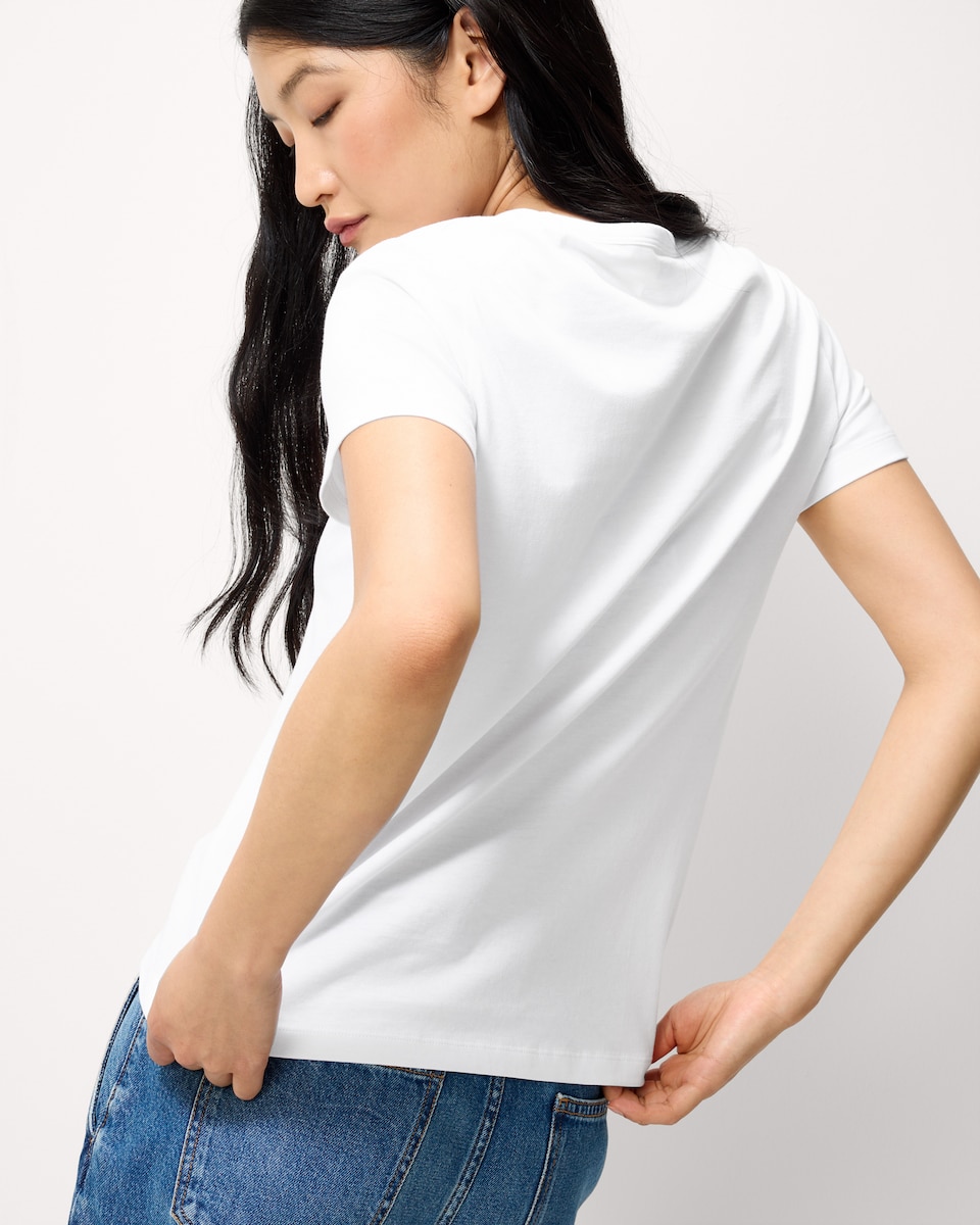 image 1 of F&F Pure Cotton Short Sleeved T-Shirt in White