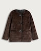 image 4 of F&F Faux Fur Toggle Coat in Brown