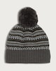 image 1 of F&F Knitted Fair Isle Fleece Lined Pom Pom Beanie in Multi