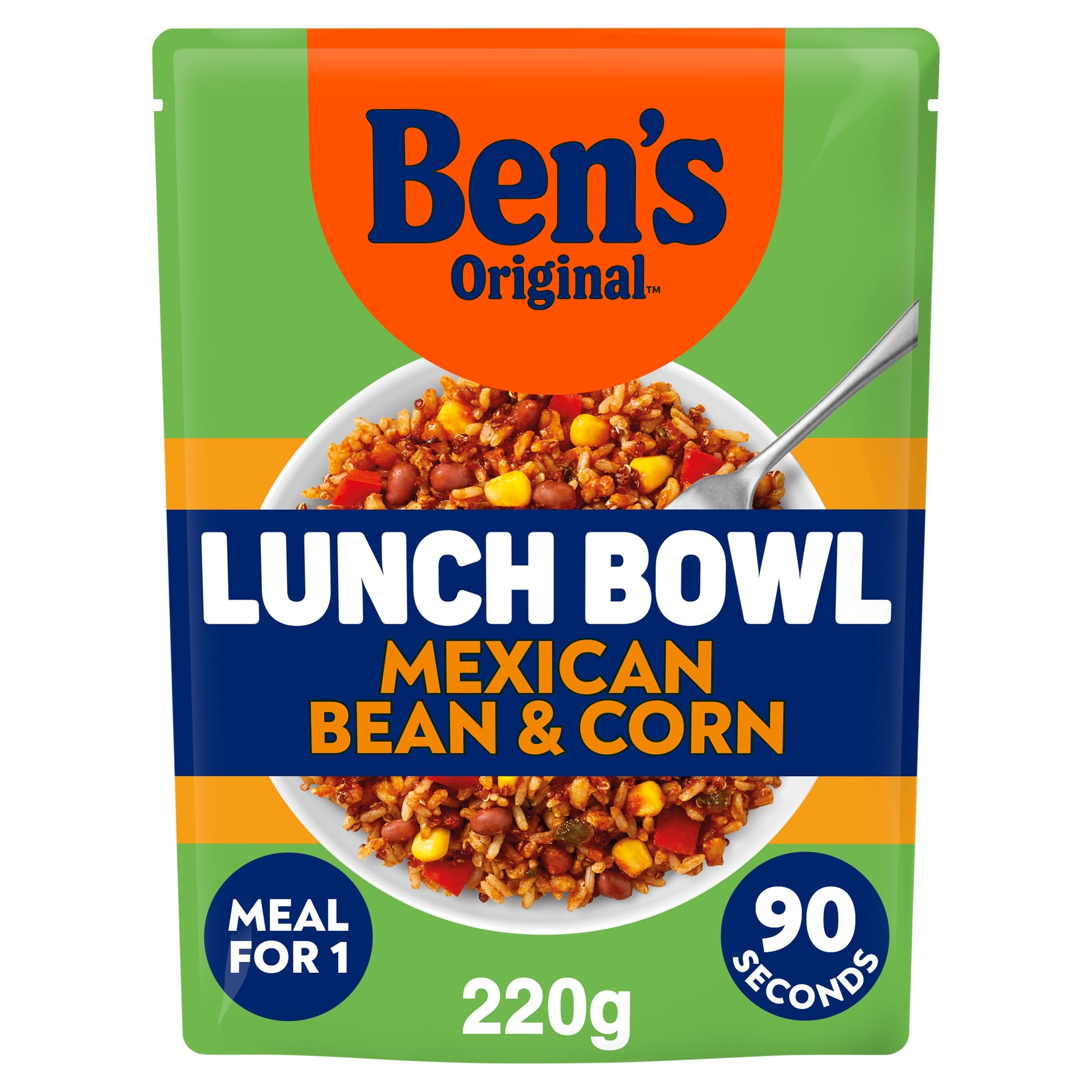 Bens Original Lunch Bowl Mexican Style Microwave Grains and Rice Instant Meal 220g