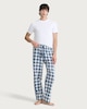 image 1 of F&F Seersucker Check Print Drawstring Pyjama Bottoms in Multi