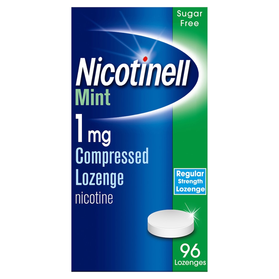 Nicotinell Stop Smoking Aid 1mg Compressed Nicotine Lozenges - Mint 96s